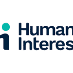 Human Interest logo with stylized “h” icon in blue and teal, representing retirement and investment services
