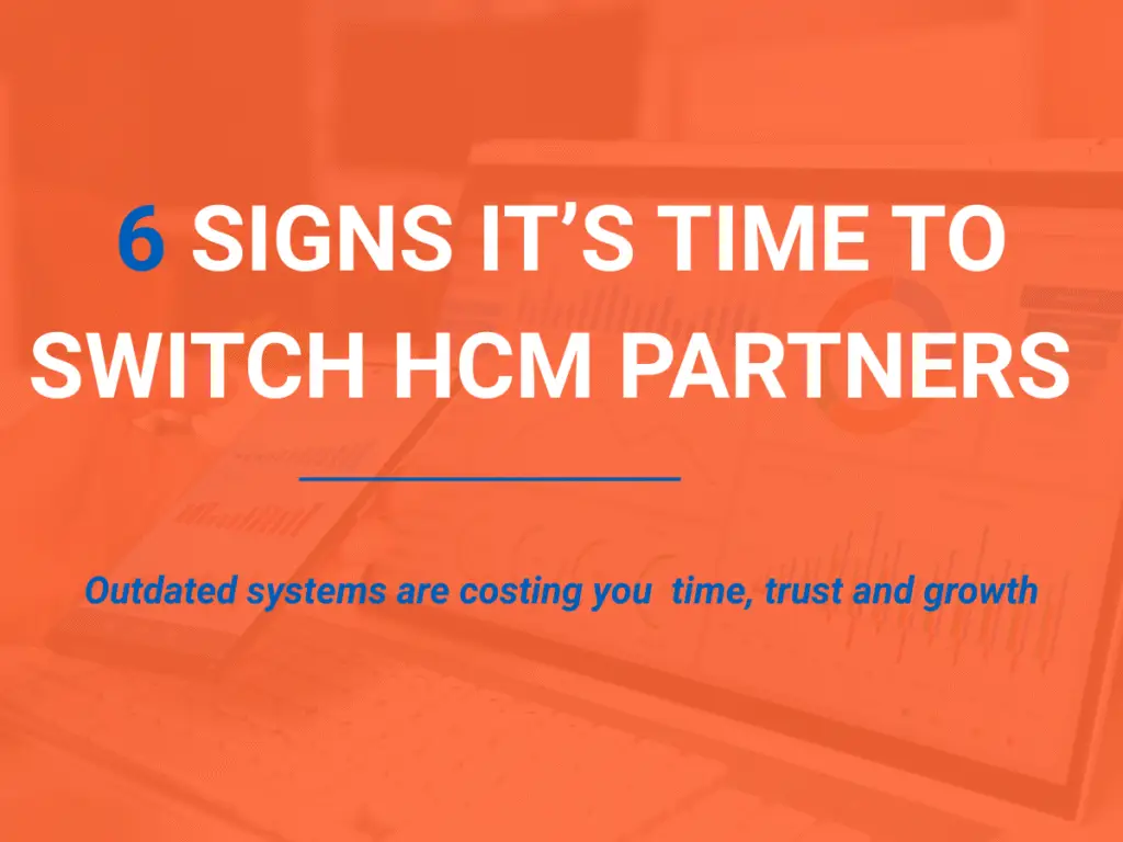 Frustrated HR team reviewing outdated HCM software dashboard