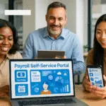 payroll self-service portal dashboard with secure employee access