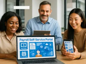 payroll self-service portal dashboard with secure employee access