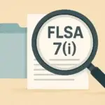 HR compliance audit on FLSA 7(i) exemption misclassification