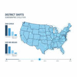 Mid-decade redistricting map showing 2025 congressional districts