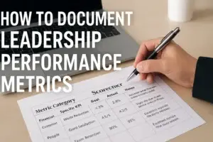 Documenting leadership performance metrics