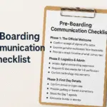 Pre-Boarding Communication Checklist