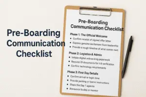Pre-Boarding Communication Checklist