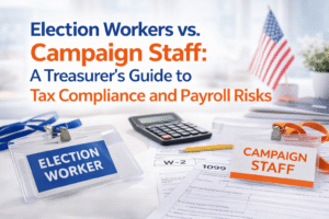 Election Workers vs. Campaign Staff: A Treasurer’s Guide to Tax Compliance and Payroll Risks