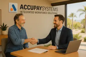 AccuPay Systems payroll and HR team headquartered in Temecula, California -- independent payroll bureau powered by iSolved HCM
