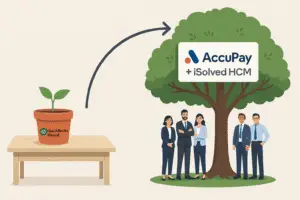 AccuPay Systems vs QuickBooks Payroll comparison showing California businesses growing from DIY software to full-service payroll bureau