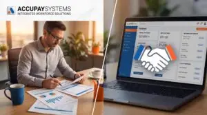 Accounting firm professional partnering with a payroll service bureau to offer payroll services without adding in-house staff